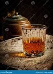 Whiskey in glass